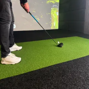 18mm Ultra Black Turf Premium Golf Simulator Flooring & Surrounds