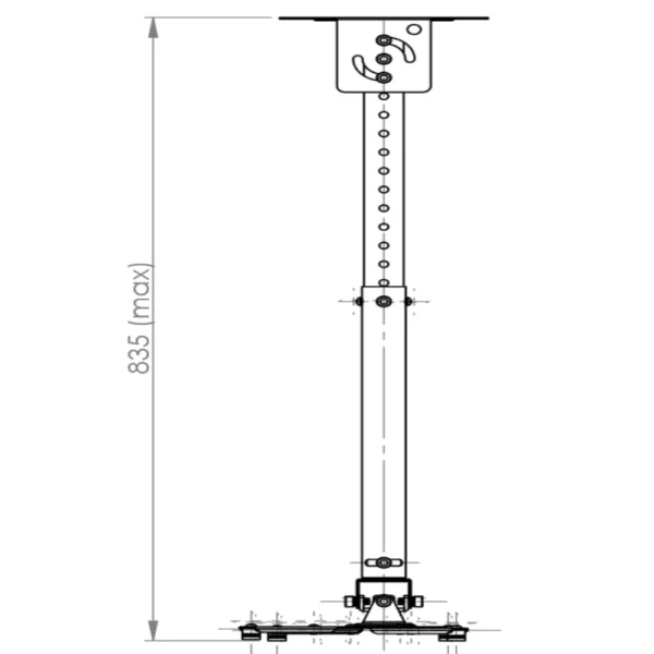 Optoma OCM815W White Universal Pole Mount - Image 3