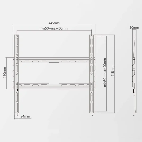 Universal Display 21"-65" VESA Wall Mount Black