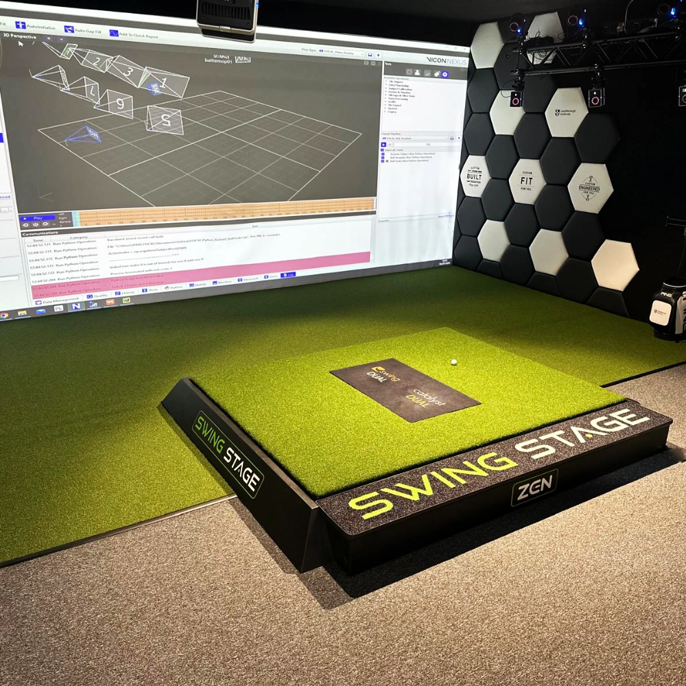 Tee-Turf-Golf-Strike-Hitting-Mat-Ping-Performance-Research-Centre-Loughborough-University Zen-Swing-Stage-Ping-Research-Tee-Turf-Golf-Strike-Mat-Insert-Tee-Into-Turf