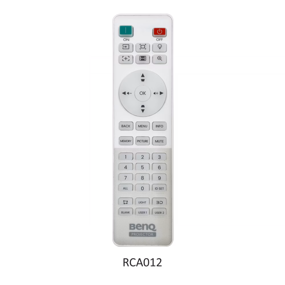 BenQ RCA012 remote control supplied by Golf Sim Solutions, UK Authorised BenQ Partner.