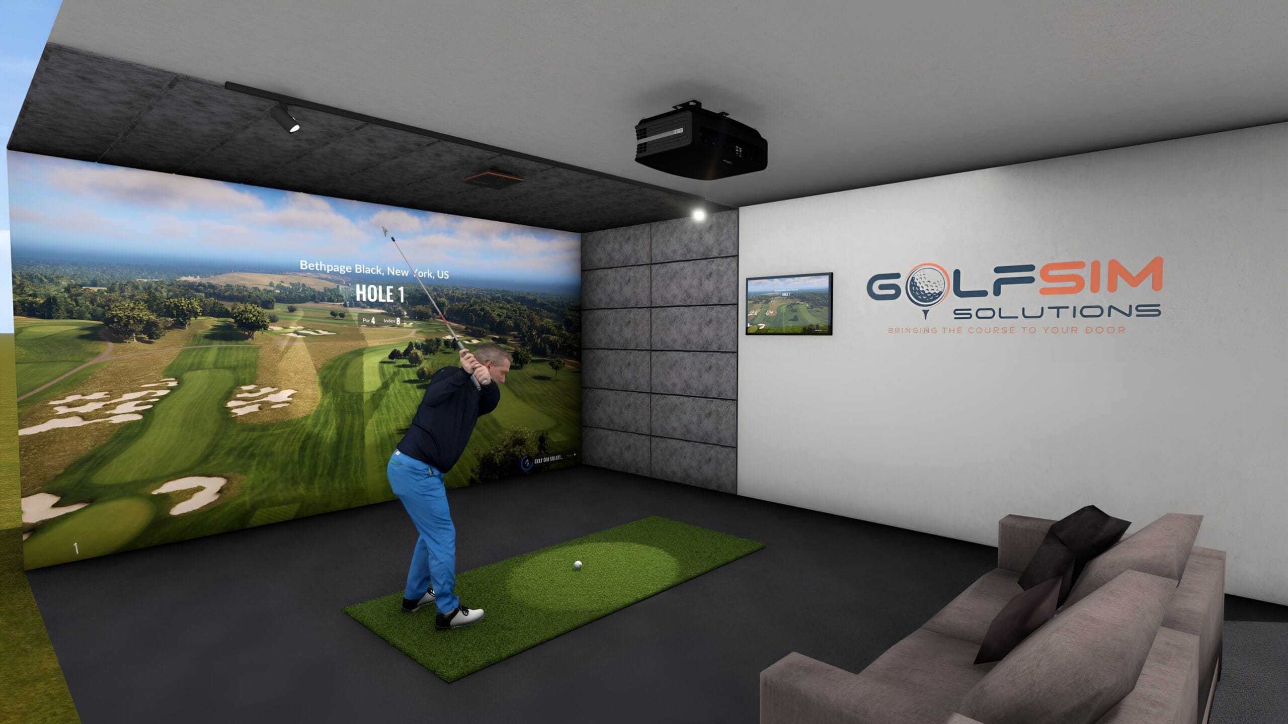 Trackman iO Room Requirements 2026 How much Space do I need for a Trackman iO Home Simulator Golf Sim Solutions